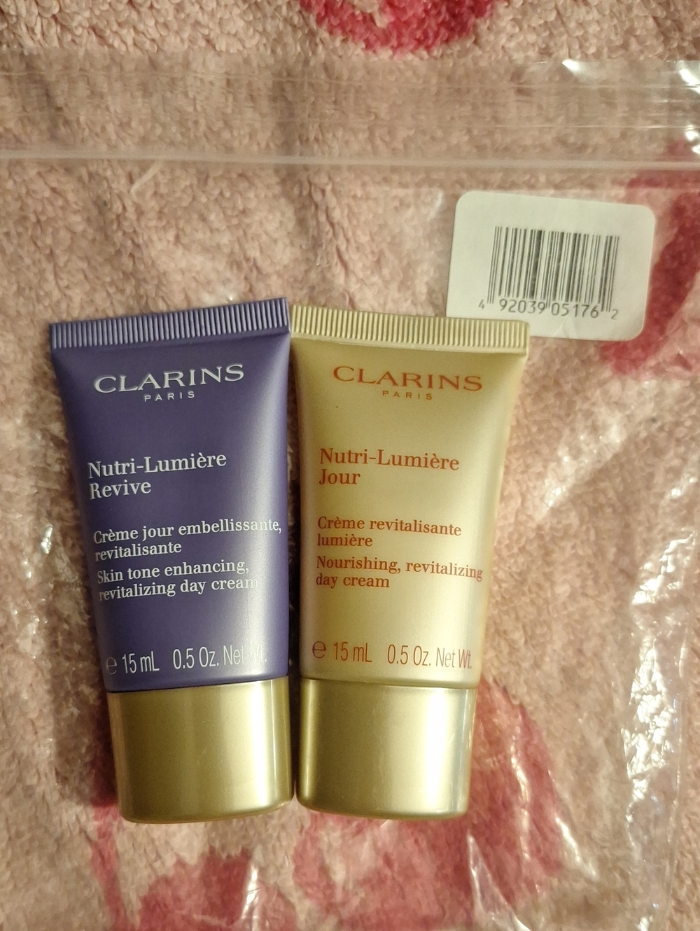 Clarins Nutri-Lumière Revive & Jour Duo - Purple & Gold Tubes